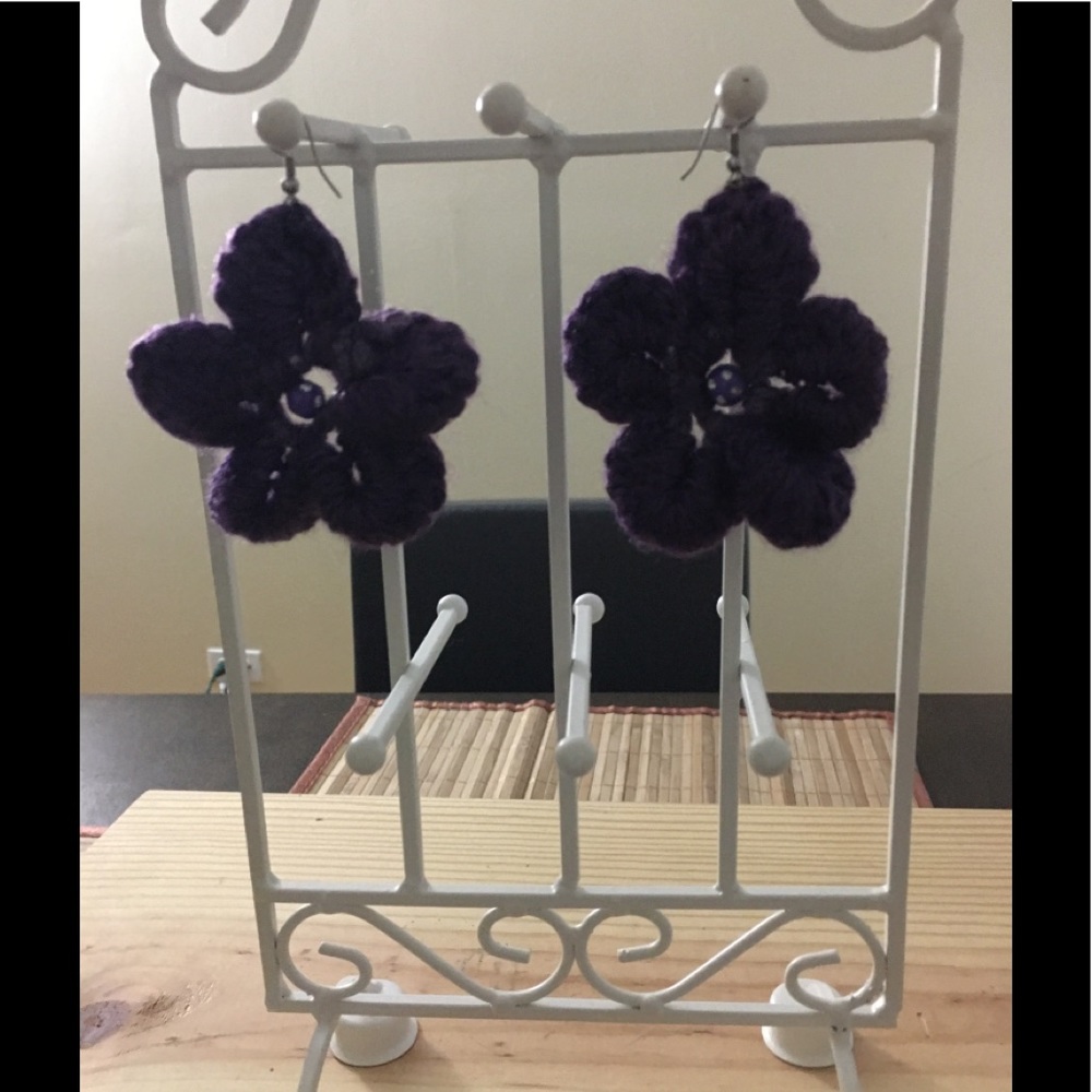 Embroidered earrings($10each )